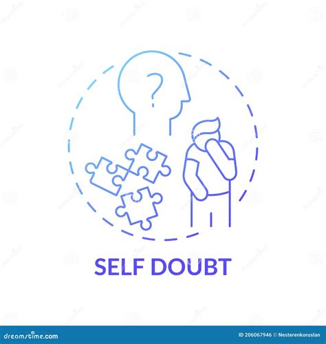Self Doubt Concept Icon Stock Vector Illustration Of Circle 206067946