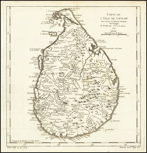 Carte De Lisle De Ceylan 1750 Barry Lawrence Ruderman Antique