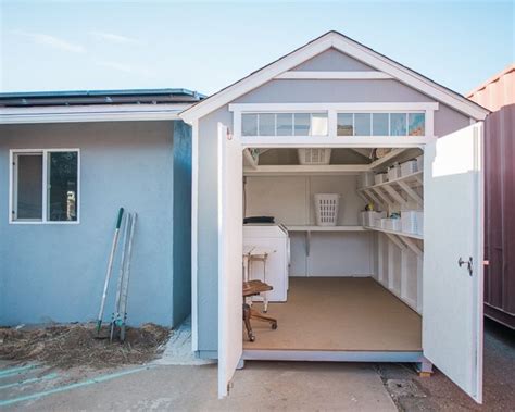 This Amazing Outdoor Laundry Shed Keeps Grime At Bay Outside Laundry