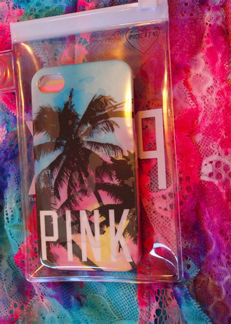 Victorias Secret Pink Palm Tree Iphone 4s Case Accesorios Para