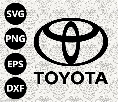 Toyota Logo Silhouette Clipart Vector Svg File For Cutting Etsy
