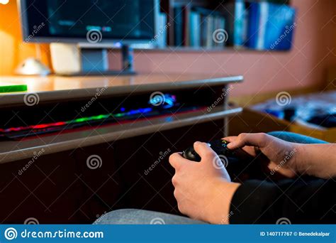 Teenage Boy Playing On Xbox One Editorial Photography Image Of