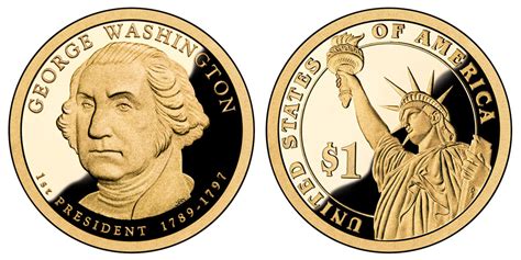 2007 S Presidential Dollars George Washington Golden