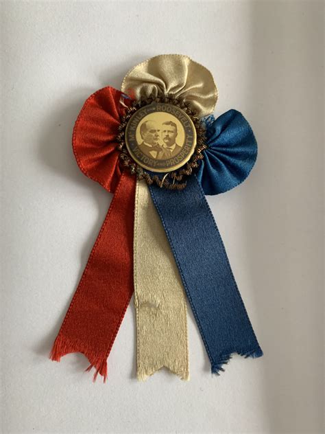 william mckinley teddy roosevelt cockade campaign pin 1900 patriotic william mckinley teddy