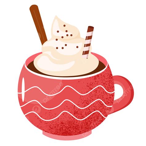 Hot Cocoa Png Image Red Corrugated Cup With Hot Cocoa Ripple Cup Red Png Image For Free Download