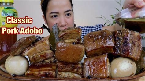nagmamantikang pork classic adobo mukbang philippines 🇵🇭 youtube