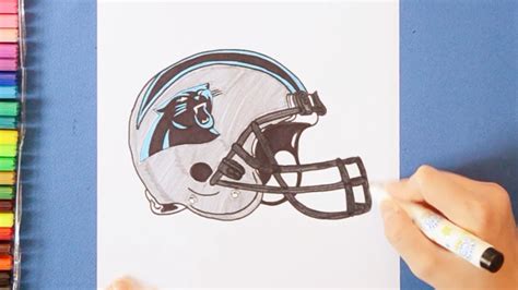 How To Draw Carolina Panthers Helmet Nfl Team Youtube