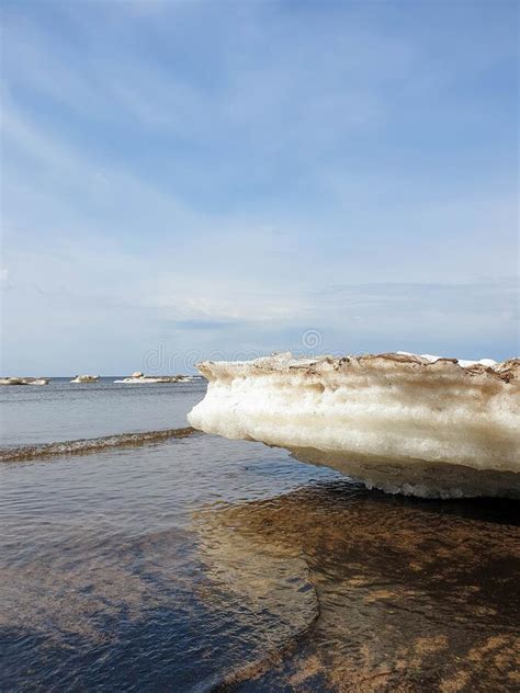 Spring Ice On The White Sea Coast The Island Of Yagry Severodvinsk