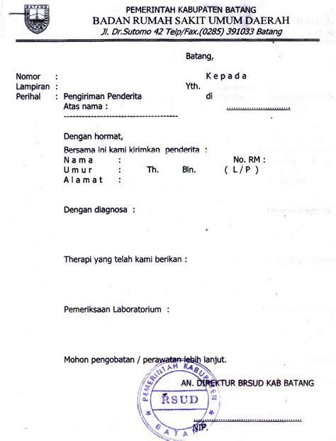 Surat keterangan usaha ini berguna sebagai payung. Contoh Surat Dokter Rumah Sakit Islam Surabaya - Contoh ...