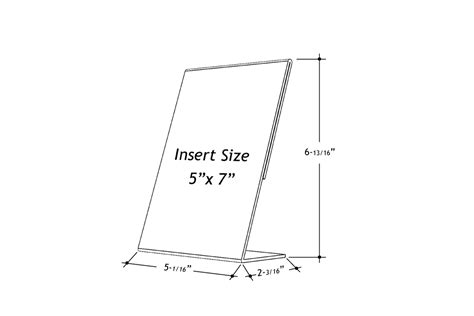 acrylic slant back display sign holder 5 x 7