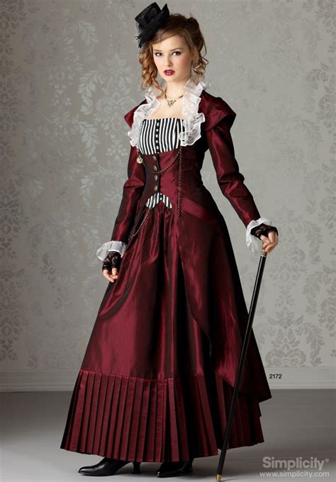 simplicity pattern 2172 misses costume victorian era dress victorian era dresses steampunk