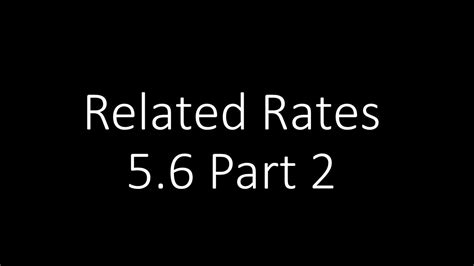 Calculus Related Rates Part 2 Youtube