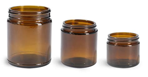 Sks Bottle And Packaging Glass Jars Amber Glass Jars Amber Glass Straight Sided Jars Bulk