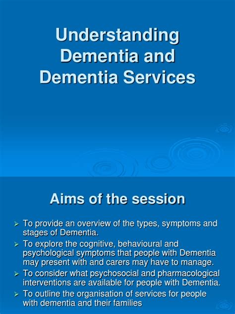 Session 1 Understanding Dementia Pdf Dementia Alzheimers Disease