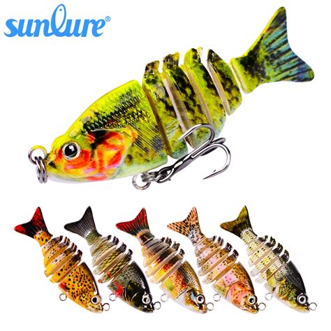 Sunlure 6 Sections Fishing Lure 008oz 235g5cm 197 Swimbait Fishing