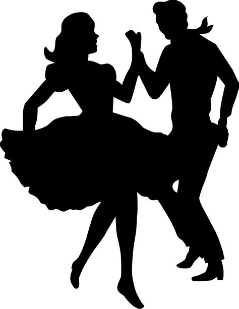 Dancing Couple Silhouette Silhouette People