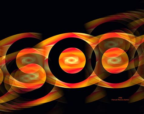 Orange And Black Abstract Digital Art By Pamula Reeves Barker Fine