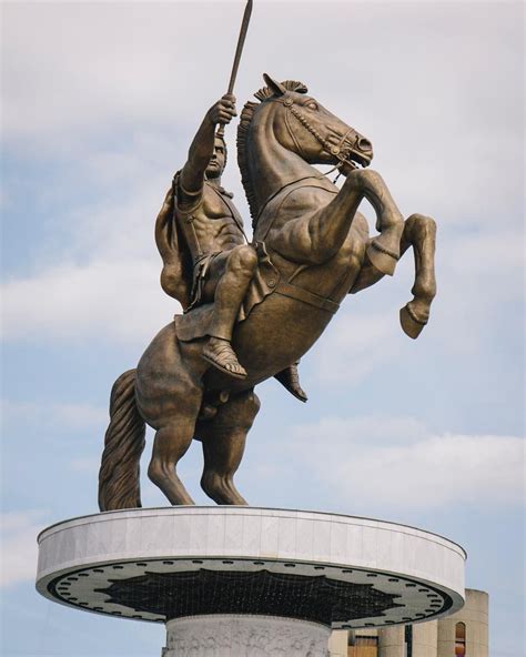 Skopje Macedonia Conquer The World The Alexander The Great Sculpture