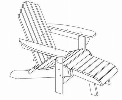 Chair Adirondack Drawing 3d Chairs Line Rocking