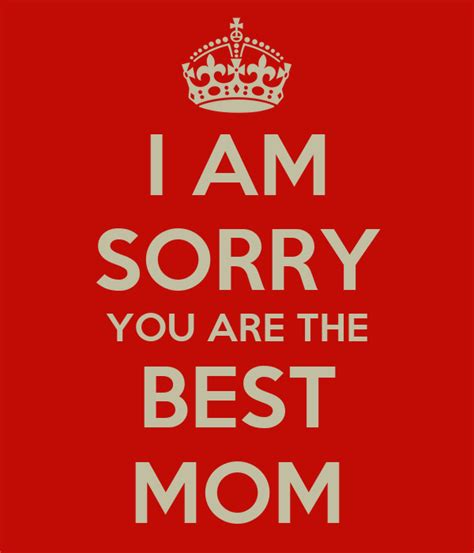 I Am Sorry You Are The Best Mom Poster Werner Keep Calm O Matic