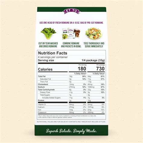 ET TU Caesar Original Family Size Salad Kit - 6 Pack - ET TU Caesar