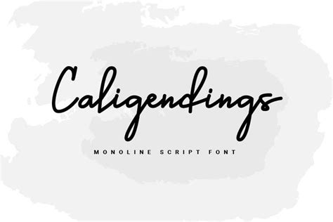 Caligendings Monoline Script Font All Free Fonts