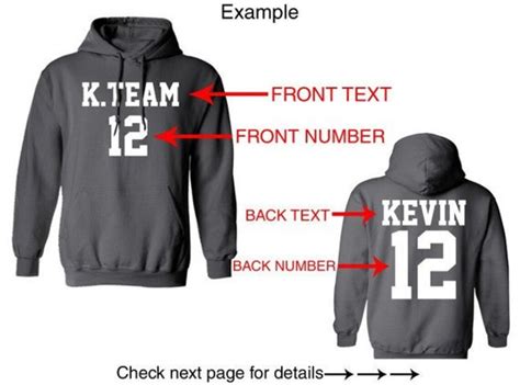 Custom Jersey Hoodie Design Your Name And Number Hoodie Etsy