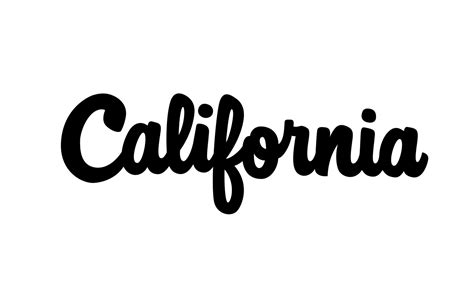 Typo Logo Design California Logo Lettering Design