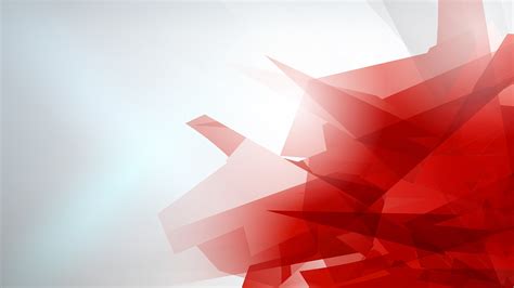 Red And White Digital Wallpaper Abstract Low Poly Hd Wallpaper