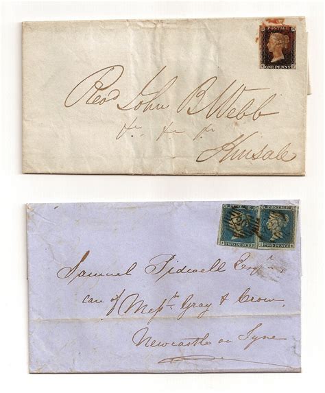 História Do Selo Postal Penny Black E Pence Blue 1840 1841