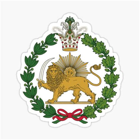 Shir O Khorshid Qajar Dynasty Imperial Emblem Persian Sticker For