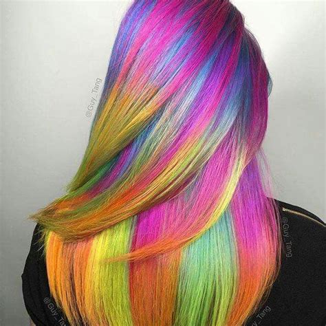 Multicolored New Hair Colors Cool Hair Color Purple Hair Ombre Hair