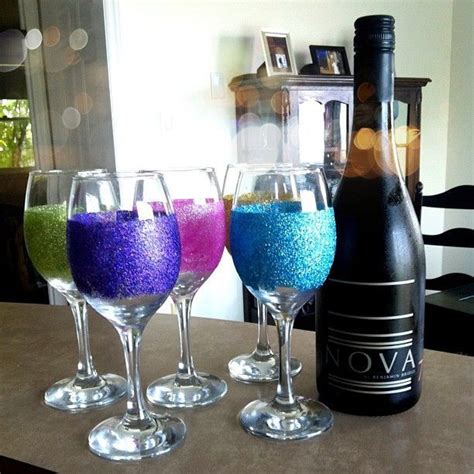 50 Amazingly Beautiful Diy Glitter Projects Diy For Life Wine Glass