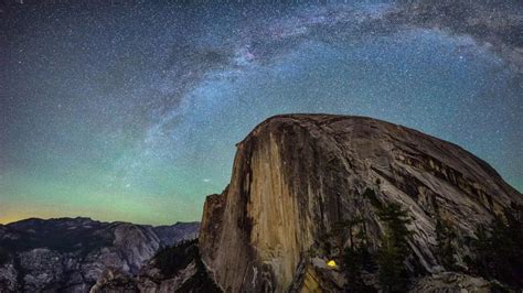 The Milky Way Over Half Dome Yosemite National Park Backiee