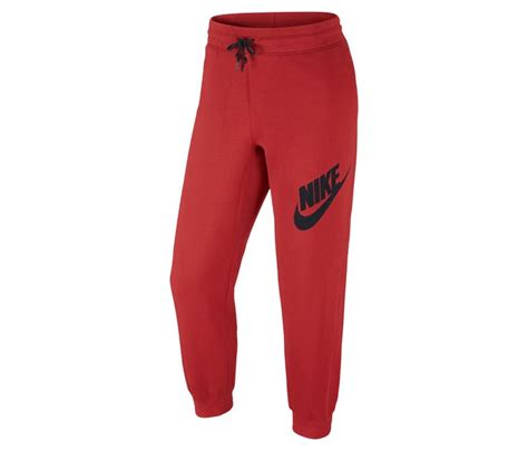 Nike Aw77 Fleece Cuff Pants Logo 26 Men Sneakers Challenge Redblack