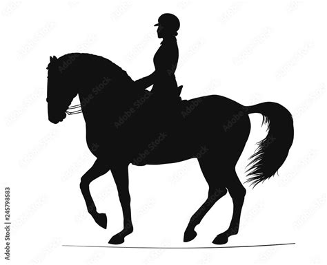 Dressage Horse Silhouette Piaffe