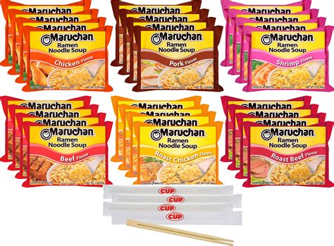 Buy Maruchan Ramen Noodle Soup Variety 6 Flavors Pack Of 24 With By