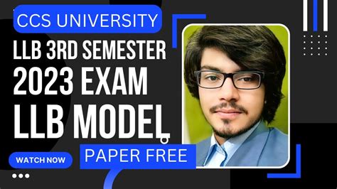 Llb Rd Semester Model Paper And Imp Questions Exam Ccs University