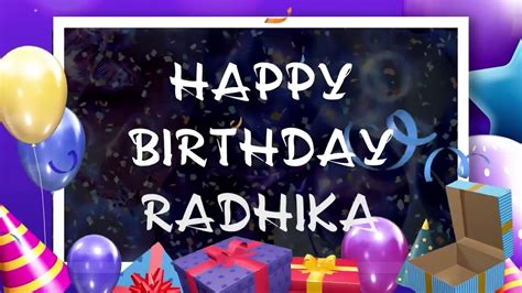 Wish You A Very Happy Birthday Radhika Youtube