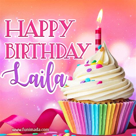 Happy Birthday Laila Lovely Animated 