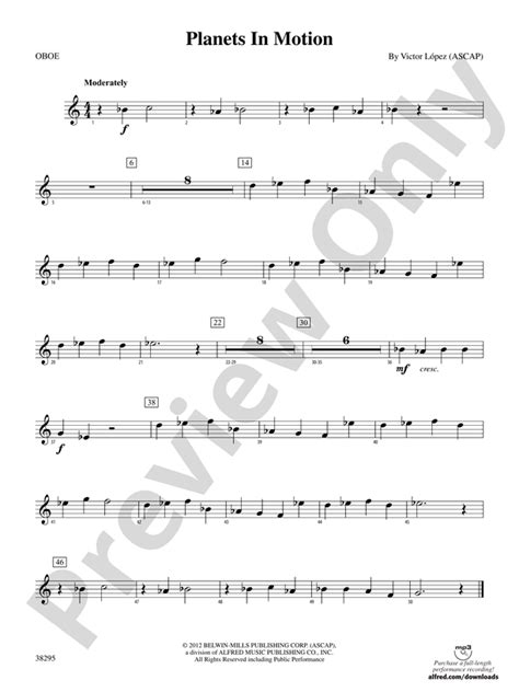 Planets In Motion Oboe Oboe Part Digital Sheet Music Download