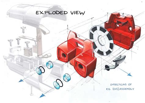 Exploded View Exploded View Industrial Design Sketch Architecture