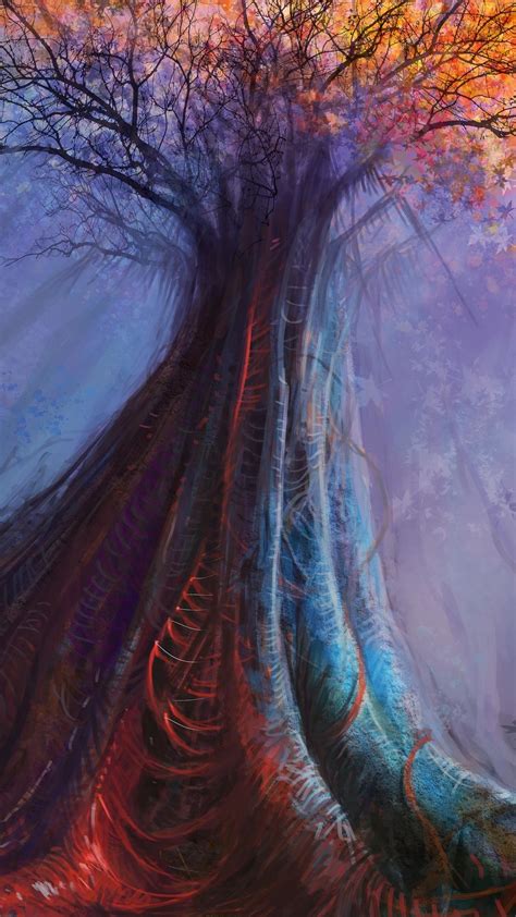 1080x1920 Tree Painting Artist Artwork Digital Art Hd Deviantart