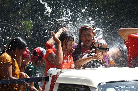 People Celebrate Thingyan Water Festival In Yangon Myanmar Xinhua