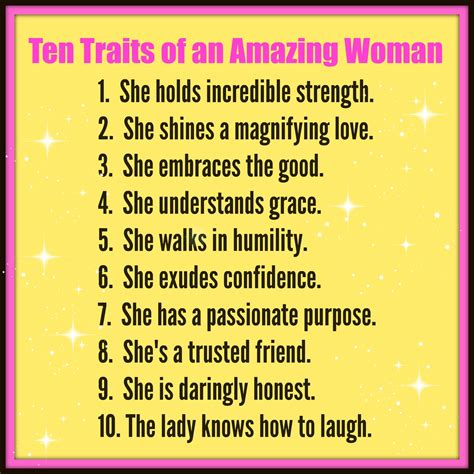 Ten Traits of an Amazing Woman | Amazing women, Spiritual quotes