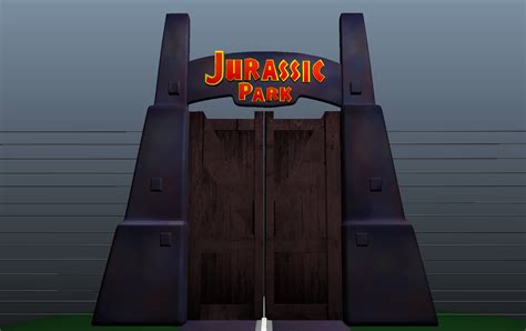 Jurassic Park Gate Front View By Greenmachine987 On Deviantart