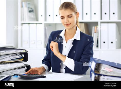 Modern Business Woman Or Confident Female Accountant In Office Student