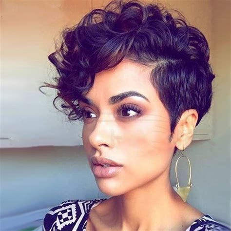 Afro Short Curly Hair Kinky Full Wigs Pixie Cut Synthetic Wig For Black Women Us Ebay