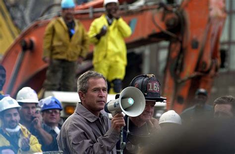 Never Forget Watch George W Bushs 911 Bullhorn Speech At Ground