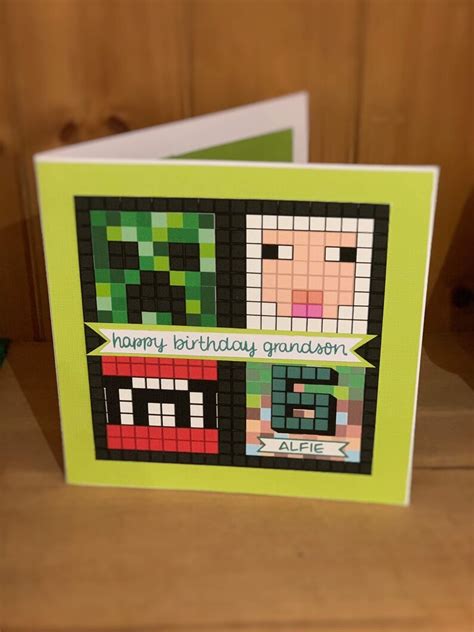 Minecraft Birthday Inventation Card